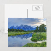 Carte Postale Parc national de Grand Teton au coucher du soleil (Devant / Derrière)
