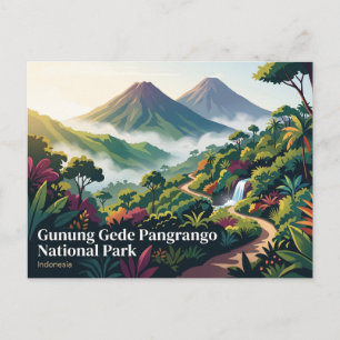 Carte Postale Parc national de Gunung Gede Pangrango Indonésie