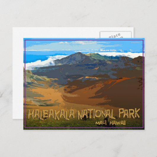 Carte Postale Parc national de Haleakala, Maui Hawaii (Devant / Derrière)