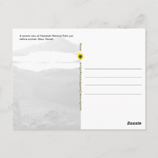 Carte Postale Parc national de Haleakalā, Maui, HI - (Dos)