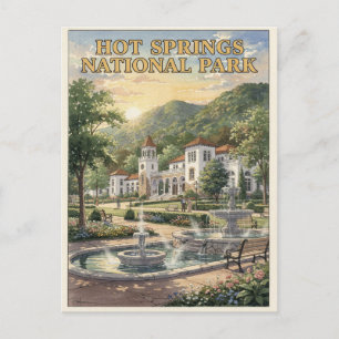 Carte Postale Parc national de Hot Springs rangée des bains