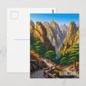 Carte Postale Parc national de Huangshan Chine (Devant / Derrière)