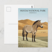 Carte Postale Parc national de Hustai Mongolie (Devant / Derrière)