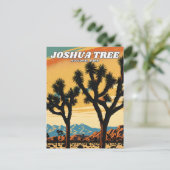 Carte Postale Parc national de Joshua Tree illustration rétro (Debout devant)