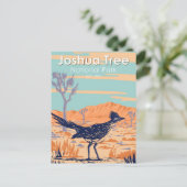 Carte Postale Parc national de Joshua Tree Roadrunner Vintage (Debout devant)