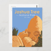 Carte Postale Parc national de Joshua Tree Skull Rock Californie (Devant / Derrière)