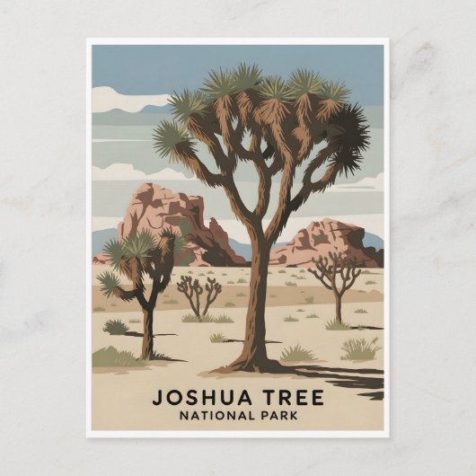 Carte Postale Parc national de Joshua Tree Vintage (Devant)