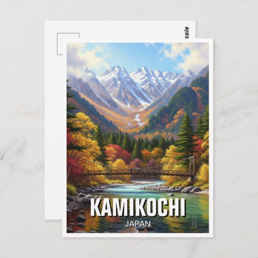 Carte Postale Parc national de Kamikochi Chubu-Sangaku Japon Voy (Devant / Derrière)