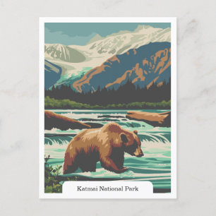 Carte Postale Parc national de Katmai, Alaska États-Unis