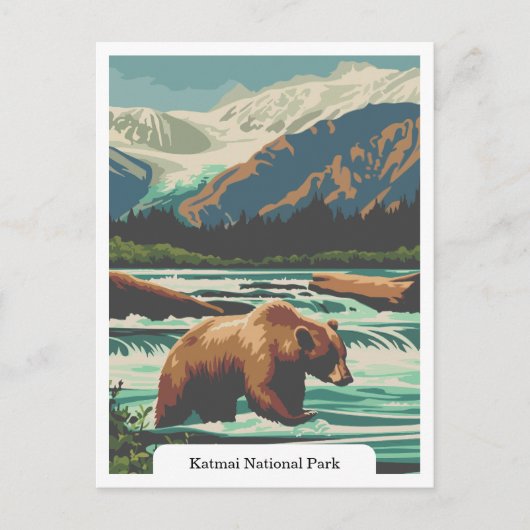 Carte Postale Parc national de Katmai, Alaska États-Unis (Devant)