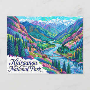 Carte Postale Parc national de Khirganga, Himachal Pradesh, Inde