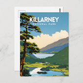 Carte Postale Parc national de Killarney Affiche de voyage tradi (Devant / Derrière)