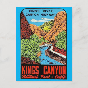 Carte Postale Parc national de Kings Canyon Ca.     Voyage Vinta