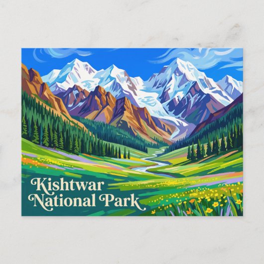Carte Postale Parc national de Kishtwar Inde (Devant)