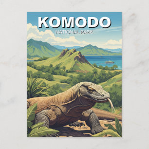 Carte Postale Parc national de Komodo Dragon Indonésie