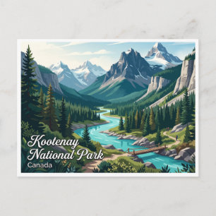 Carte Postale Parc national de Kootenay Radium Hot Springs Canad