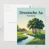 Carte Postale Parc national de la Drentsche Aa Pays-Bas (Devant / Derrière)