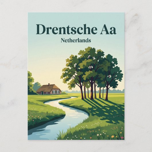 Carte Postale Parc national de la Drentsche Aa Pays-Bas (Devant)
