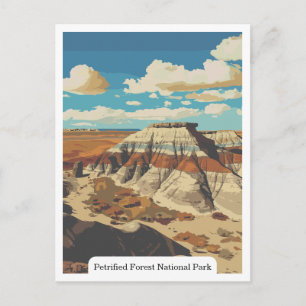Carte Postale Parc national de la forêt pétrifiée, Arizona USA