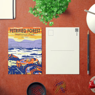 Carte Postale Parc National de la Forêt Petrifiée Arizona Vintag