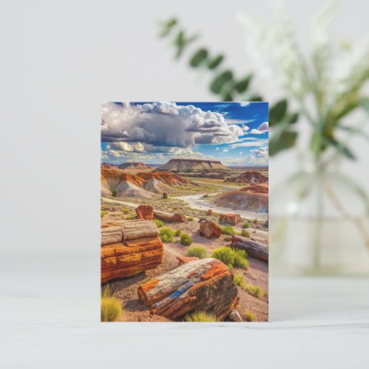 Carte Postale Parc national de la Forêt Petrifiée, Désert Peint (Debout devant)