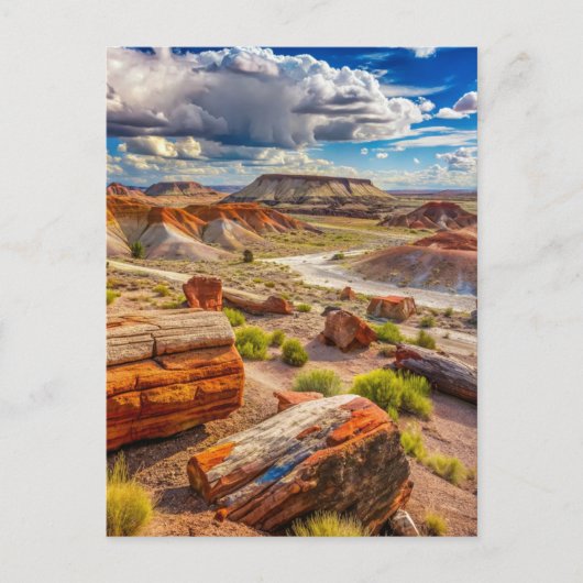 Carte Postale Parc national de la Forêt Petrifiée, Désert Peint (Devant)