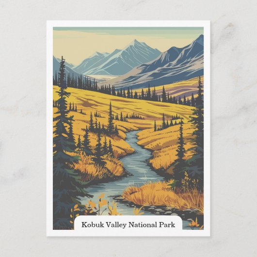 Carte Postale Parc national de la vallée de Kobuk, Alaska États- (Devant)