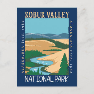 Carte Postale Parc national de la vallée de Kobuk Alaska Rétro e