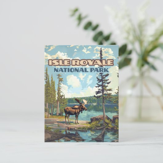 Carte Postale Parc national de l'Isle Royale Lac Michigan (Debout devant)