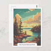 Carte Postale Parc national de l'Isle Royale, Michigan USA (Devant / Derrière)