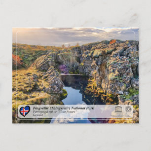 Carte Postale Parc national de l'UNESCO - Žingvellir (Thingvelli