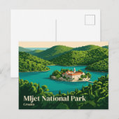Carte Postale Parc national de Mljet Croatie (Devant / Derrière)