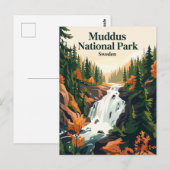 Carte Postale Parc national de Muddus en Suède (Devant / Derrière)
