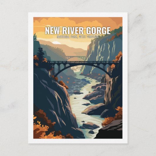 Carte Postale Parc national de New River Gorge Virginie-Occident (Devant)