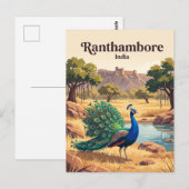 Carte Postale Parc national de Ranthambore Inde (Devant / Derrière)