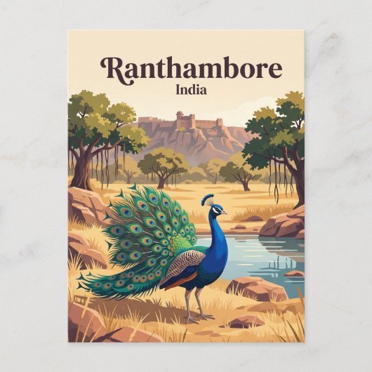 Carte Postale Parc national de Ranthambore Inde (Devant)