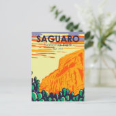 Carte Postale Parc national de Saguaro Arizona Cactus de Prickly (Debout devant)