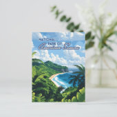 Carte Postale Parc National de Samoa Américaines Plage Rainfores (Debout devant)