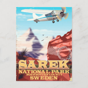 Carte Postale Parc national de Sarek en Suède affiche de voyage