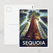Carte Postale Parc national de Sequoia Arbres géants (Devant / Derrière)