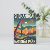 Carte Postale Parc national de Shenandoah skyline de la couleur  (Debout devant)