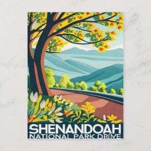 Carte Postale Parc national de Shenandoah skyline de la couleur