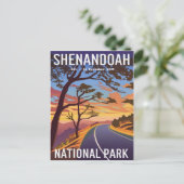 Carte Postale Parc national de Shenandoah skyline de la couleur  (Debout devant)