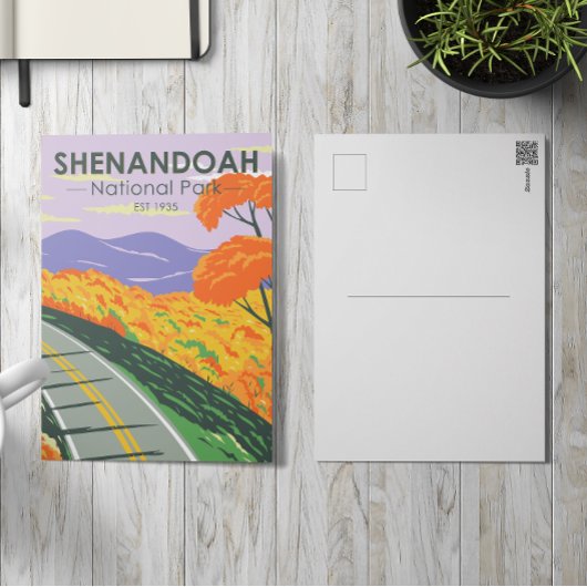 Carte Postale Parc national de Shenandoah Skyline Drive Virginie