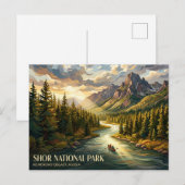 Carte Postale Parc national de Shor Russie (Devant / Derrière)