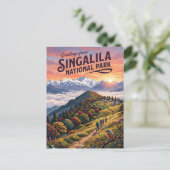 Carte Postale Parc national de Singalila Inde (Debout devant)