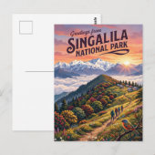 Carte Postale Parc national de Singalila Inde (Devant / Derrière)