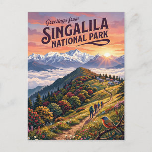 Carte Postale Parc national de Singalila Inde