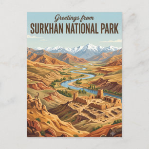 Carte Postale Parc national de Surkhan Ouzbékistan
