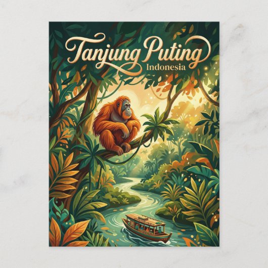 Carte Postale Parc national de Tanjung Puting Indonésie (Devant)